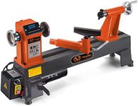 VOLTZ Wood Lathe VZ-WL-2.0 NEWDL-06 550W Digital Readout Benchtop Wood Lathe 12x18inch Variable Speed Lathe Machine Woodturning Lathe Machine (10x18inch 550W)