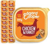 Edgard & Cooper Adult Natural Wet Dog Food - (Chicken and Turkey, 18 x 300g cups) - Grain & Gluten Free, High in Protein & fresh meat, full of essential amino acids for healthy insides