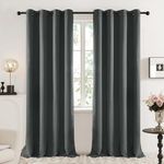 Deconovo Thermal Insulated Grommet Blackout Curtains for Bedroom Window, Living Room Curtains, 84 Inches Long Kids Room Curtains, Dark Grey Curtains, 52W x 84L Inch