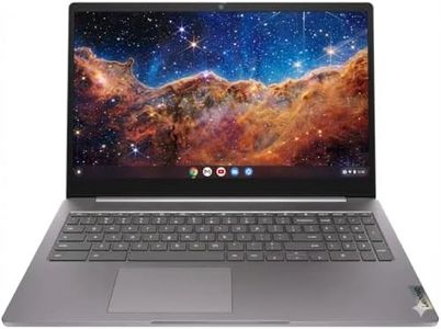 Lenovo 15.6" FHD Chromebook-Intel Quad-Core N4120(> N4020) 4GB RAM,128GB Storage,(64GB eMMC+64GB SD Card),Home & Student Laptop,with Privacy Camera,Wi-Fi6,HDMI1.4,Chrome OS,Artic Grey