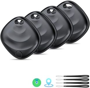 Hoxe [Apple MFi Certified] (iOS Only) Air Tracker Tags 4 Pack (Black), 2026 New Smart Tag Key Finder Work with Apple Find My App, Replaceable Battery, Item Locator Suitable for Car, Luggage, Bag, etc