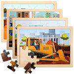 Wooden Vehicle Puzzles for Kids Age