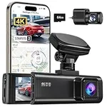 REDTIGER 4K Dash Cam Front and Rear, STARVIS 2 Sensor, 64GB Card Included, 4K/2.5K+1080P Dual Dash Camera for Cars Built-in WiFi GPS, 3.18 Inch IPS Screen, 170° Wide Angle, Parking Monitor (F7N Pro)