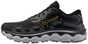 Mizuno Men's Wave Horizon 7 Running Shoe, Black/Citrus, 9