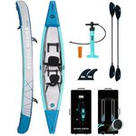 BEYOND MARINA Inflatable Kayak 1 & 2 & 3 Person Adult- Full Drop Stitch Kayak with Aluminum Paddles, Seats, Footrests, Pump, Fins