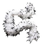 Cynthia's Feathers 80g Chandelle Feather Boa (White/Black tips)