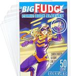 BIG FUDGE 50 Comic Book Sleeves - 7.25? x 10.5" Acid Free Crystal Clear Archival Bags - Plastic Storage Sleeve Set for 1990's & Current Comics