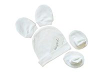 Picksparrow Baby's Cotton Cap (White_0 Months-3 Months)