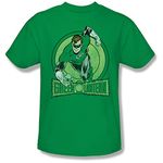 DC Comics Men's Green Lantern Short Sleeve T-Shirt Kelly, Small