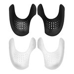 JOMBOFUN 4 Pair Shoe Protector for Sneakers: Air Force 1, Jordan 1, Dunk Low & More - Premium Anti Crease Guards - Men's Size 7-12/ Women's Size 5-8, White, Large