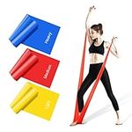 Resistance Bands Set, [Set of 3] 1.5M/4.9ft Skin-Friendly Exercise Bands with 3 Resistance Levels,Workout Resistance Bands Set for Women Men,Ideal for Strength Training,Yoga,Gym,Pilates,Fitness