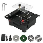 Multi-Functional Table Saw,maxant Mini Desktop Electric Saw Mini Table Saw 100W Hobby Bench Saw for Woodworking with Blade Flexible Shaft and More Accessories Mini Table Saw for Crafts DIY Handmade