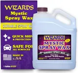 Wizards Mystic Spray Wax - Quick Car Detailing Supplies - Nano Polymer Hydrophobic Coating Car Wax - Non Traditional Wax For Car Wax Kit - With Pleasant Fragrance - 1 Gallon