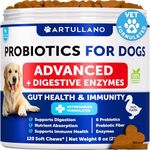 Probiotics for Dogs - Support Gut Health, Itchy Skin, Allergies, Immunity, Yeast Balance - Dog Probiotics and Digestive Enzymes with Prebiotics - Reduce Diarrhea, Gas - 120 Probiotic Chews for Dogs