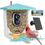 Smart Bird Feeder Camera, AI Recognition and Solar Powered,Auto Capture & Notity, Motion Detection,Ideal (Blue)