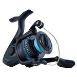 PENN Wrath Spinning Inshore Fishing Reel, Oil Felt Front Drag, Max of 12lb | 5.4kg, Made with a Lightweight, Corrosion-Resistant Graphite Body, 3000, Black, Blue