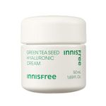 innisfree Green Tea Seed Hyaluronic Acid Cream With Squalane and Ceramides, Korean Hydrating Face Moisturizer and Balancing Cream