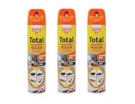 Zero In Total Insect and Germ Killer - 300ml Anti-Bacterial Insecticidal Spray, Protects up to 12-Weeks, Kills Flies, Ants, Wasps, Mosquitos, Cockroaches, Flying and Crawling Insects, Triple-Pack