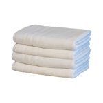 700 GSM Luxury Bath Towels, Set of 4 - White - 30X58 inch - Bamboo & Turkish Cotton, Resort Style, Hotel Quality - Silky Soft - Large & Oversized Towel Sheets for Maximum Coverage - Plush & Fluffy