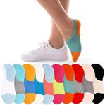 IDEGG No Show Socks Women 10 Pairs Low Cut Anti-Slid Novelty Athletic Casual Cotton Socks