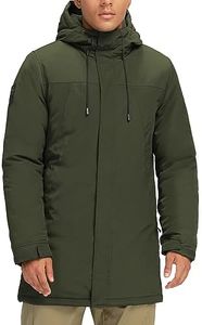 CAMELSPORTS Mens Winter Coats Long Warm Jacket with Hood Casual Quilted Puffer Parka Windproof Jackets