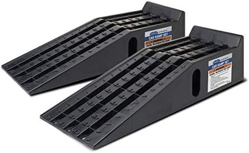 Eastwood Car Ramps One Piece Set | with a 3 Ton Load Rating | Portable Lifts for Home Garage | Auto Ramps Car Essentials | Vehicle Accessories Ramps Safety Tool | Black