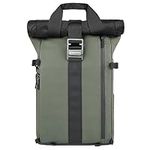 Besnfoto Camera Backpack for Photographer DSLR SLR Waterproof Camera Bag with 15.6inch Laptop Compartment Tipod Holder Roll Top Photographu Case for Hiking Traveling Olive Green