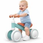 EXVITO Kids Balance Bike for Toddlers 1-3 Years, No Pedal Training Bicycle, 4 Wheel Toddler Bike, First Baby Balance Ride-On Toy, Adjustable Seat, Stable & Safe Indoor Outdoor Riding Toy