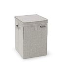 Brabantia - Stackble Laundry Box - Front And Top Opening - Space Efficient - Easy To Unload - Lightweight Grips - Large Opening Dirty Clothes - Grey - 35L