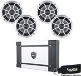 Wet Sounds Marine Speaker Package: HT-2 300 Watts x 2 Amplifier, Two Pairs of XS-65i-S 6.5" 60 Watt RMS Speakers