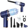 KMM Handheld Car Vacuum Cleaner, 9000Pa Vacuum Cleaner and Air Duster, 120W High Power Hand Held Vacuum with LED Light and Multi-Nozzles for Car, Home, Office, Pet
