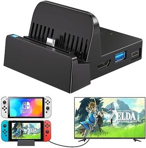 Ponkor Switch Dock with USB 3.0, Compact, Lightweight and Portable, Charging Adapter for Nintendo Switch