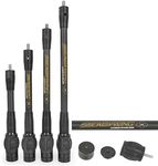 ZSHJGJR Archery Bow Stabilizer 6" 8" 10" 12" for Compound Bow, Carbon Fiber Body Flexible Core, Damping System and Weights Kit (8 Inch)