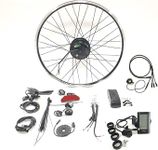 Higo 48V350W Electric Bicycle Hub Motor Conversion Kit 26inch Bike Front Drive Disc Brake with C965 LCD Display Sinewave Controller PAS E-Brake Thumb Throttle Kit…