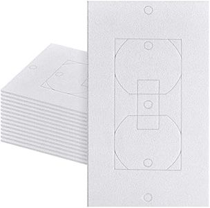 Tondiamo 50 Pcs Wall Plate Insulation Gasket Wall Gasket Replacement Outlet Insulation Weatherproof Energy Saving Outlet Insulation Pad Socket Outlet Sealer for Home Office, 2.5 x 4.2 Inch (White)