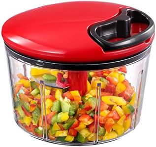 Picadora Manual, Picador de Verduras Para Cocina, Cortador de Verduras Manual Con Cuchilla de Acero Inoxidable 420, Picadora de Alimentos para Ajo, Ensalada, Salsa, Frutos Secos.800ML