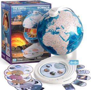 Globe for Children Aged 3-12, 8” Interactive World Globe with Knowledge Mode or QA Mode, Bilingual Learning & Educational Stem Toys Birthday Gift for Boys Girls