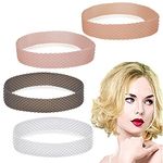 Molain Silicone Wig Grip Band 4Pcs Adjustable Wig Fix Headband Non-slip Elastic Wig Gripper Women Men Wig Bands Sweat-proof Hold Wig Cap Hairband, 4 Colors