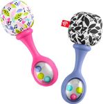 Fisher-Price Newborn Toys Rattle ‘n Rock Maracas, 2 Soft Musical Instruments for Developmental Play Babies Ages 3+ Months, Pink & Purple