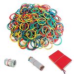 Elastic Bands, 200 Pcs Colorful Rubber Bands, Elastic Rubber Bands for Office, Home, School Supplies (4 Colors)