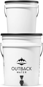 Outback Emergency Water Filter System - Survival Gravity Powered Water Purification, Purify 24 Gallons Per Day Potable Drinking Water, Portable Bucket Filtration for Camping, Off Grid and Bug Out Kit