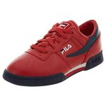 Fila Youth Original Fitness Leather Synthetic Red Navy White Trainers 7 US