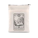 TOBGBE The Reader Tarot Card Bag Book Lovers Gifts Tarot Card Book Sleeve Reader Book Covers for Soft Cover Books Bookish Book Pouch (The Reader CA)