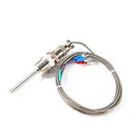 RTD Pt100 Temperature Sensor Probe 1/2" NPT Thread 3 Wires 2M 6.6 ft Cable Stainless Steel Probe -50 to 300 ℃