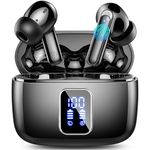 Wireless Earbuds, Bluetooth Ear Buds 5.3 Mini HiFi Stereo with 4 ENC Noise Cancelling Mics Wireless Headphones, in Ear Earphones 48H IP7 Waterproof, LED, USB C, Bluetooth Earbuds for Sports, Workout