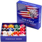 KONLLEN AXD-1TH Billiard Balls Pool Table Accessories 2-1/4" Regulation Size 16 Pool Balls Billiard Set