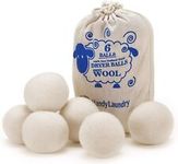 Wool Dryer Balls XL 6 Pack 2.95" 100% New Zealand Wool Organic Fabric ...