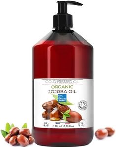 Huile de Jojoba Bio Pure et 100% Naturel: Huile Visage, Hydratant Cheveux et Barbe, Anti Âge, Huile Démaquillante Visage, Sérum Cils, Huile Cuticules Ongles, Soin Peau Atopique - 500 ml