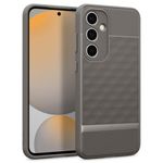 CASEOLOGY by Spigen Parallax Back Cover Case Compatible with Samsung Galaxy S24 FE 5G [Ergonomic 3D Hexa Cube Designed] S24 FE Back Cover (TPU and PC | Ash Gray)