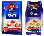 Quaker Cinnamon Oats Pouch, 1Kg+Oats Plus-Multigrain Advantage, 600G Pouch